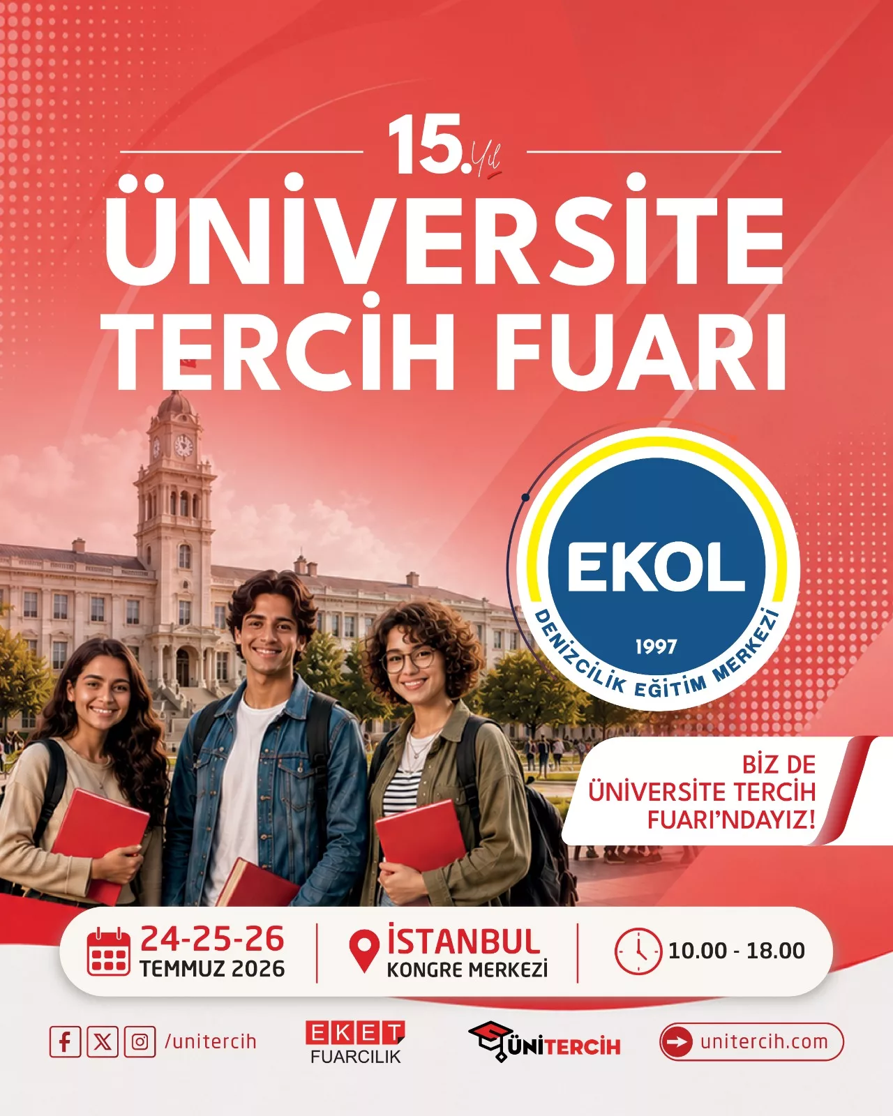 Ekol Denizcilik 15. İstanbul Üniversite Tercih Fuarı duyurusu